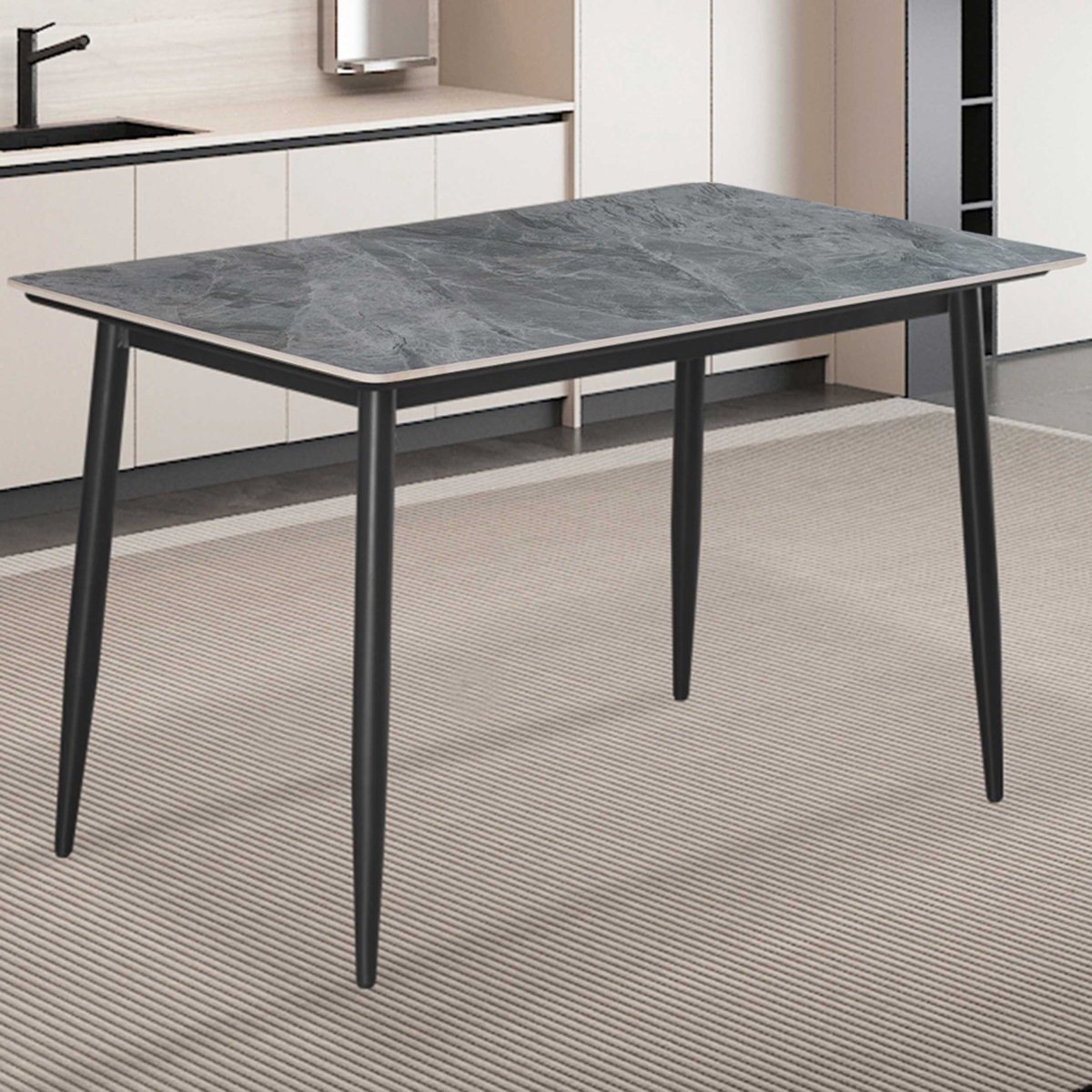 Rousseau Tafel 'Kenzo' 120 cm Rechthoekig Steen Grijs