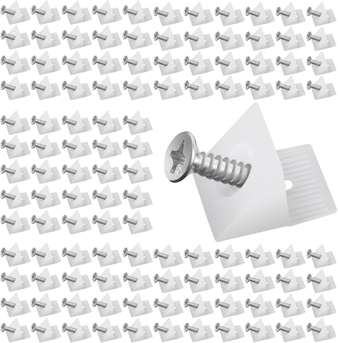 EXCITAT 120 sets - Achterpaneelconnectoren - Achterpaneelbeugels - Bodemverstevigingen - Geschikt voor het repareren van kasten, boekenkasten, kasten en lades