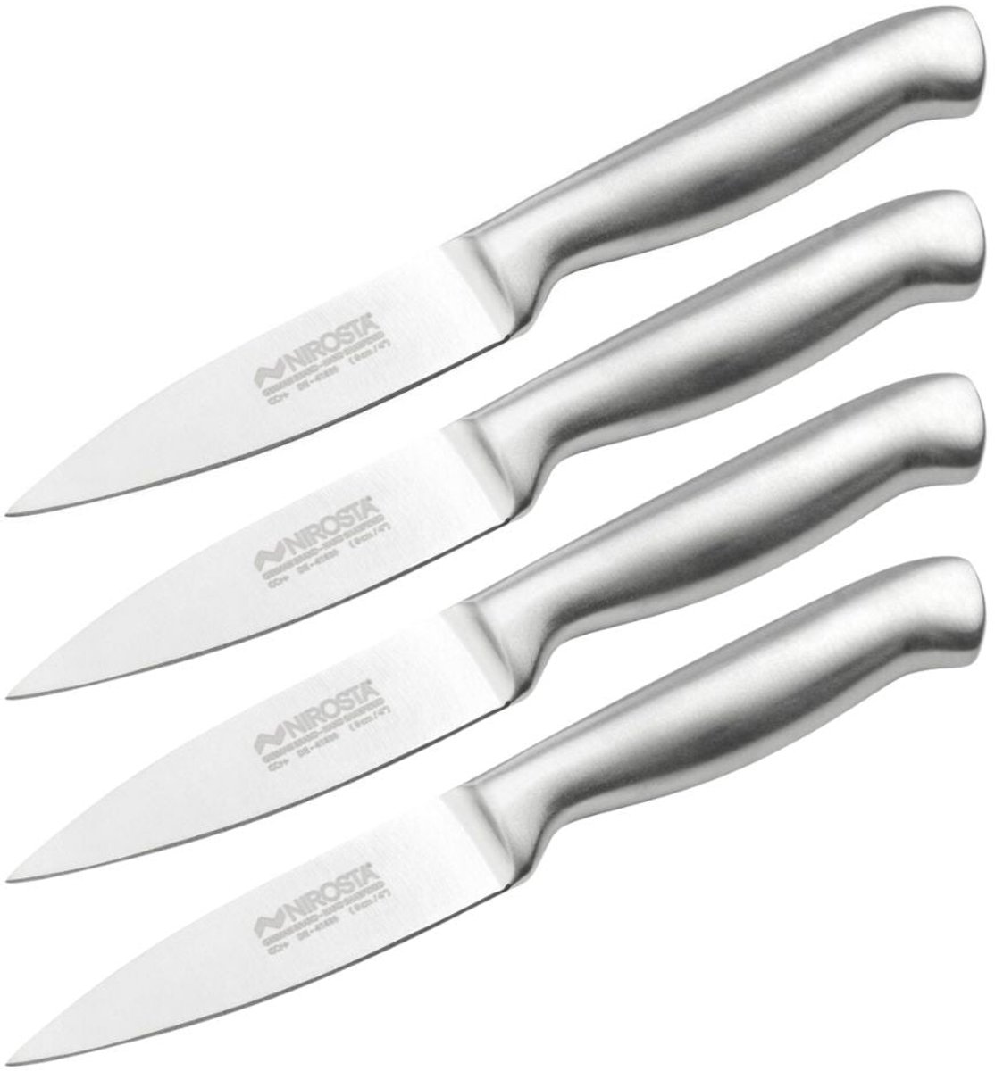 Set van 4 Officemesjes van 20 cm volledig RVS Nirosta Star