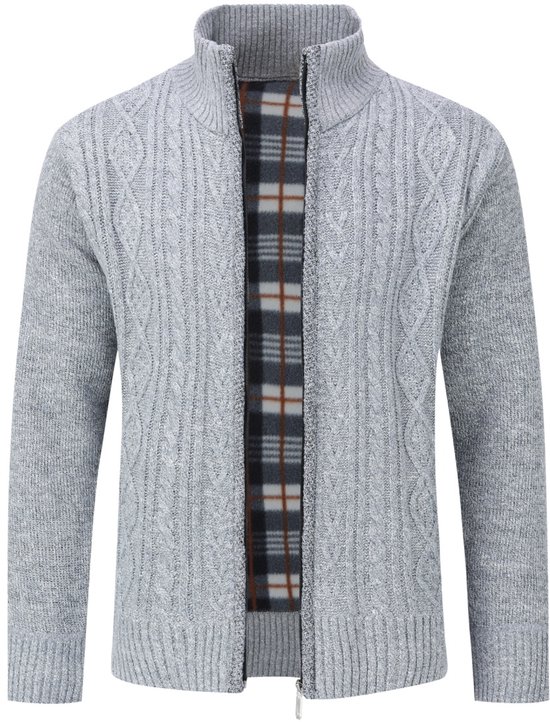 Allthemen Heren Trui Met Staande Kraag - Warme Vest - XXL