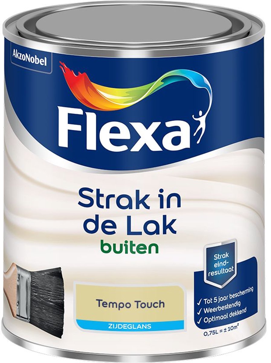 Flexa - Strak in de Lak Buitenlak Zijdeglans - Tempo Touch - Kleur van het jaar 2026 - Mengverf - 0.75 L