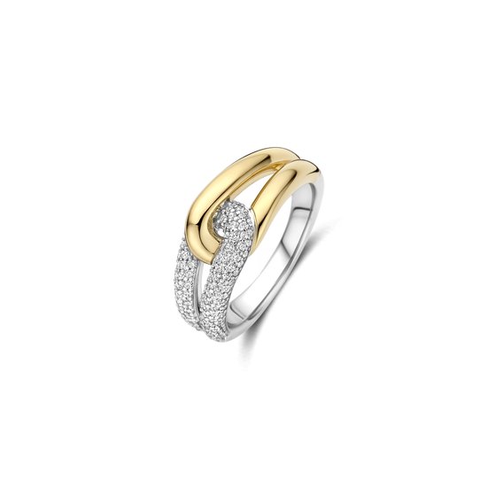 Ring femme TI SENTO - Argent 925 - Zircone plaquée or jaune - Taille 16,00 mm / taille 50 - 12394ZY