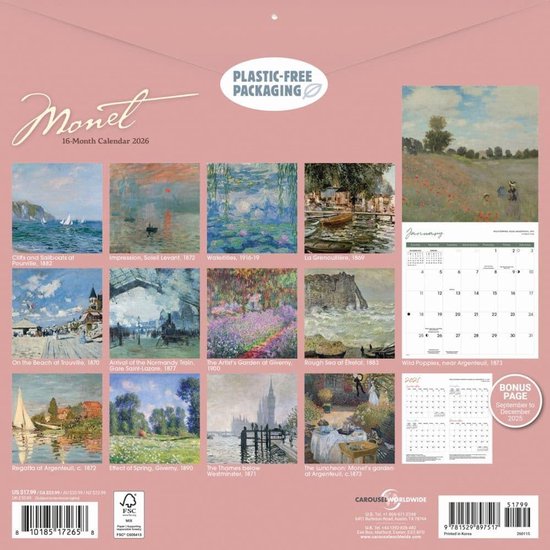 Monet Kalender 2026