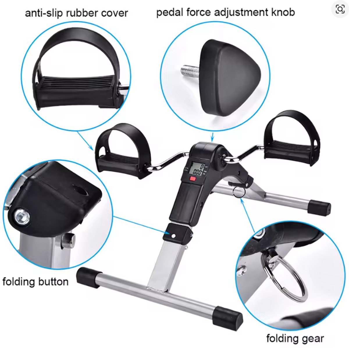 Fietstrainer - Opvouwbare Mini Hometrainer met LCD Scherm, - afbeelding 3