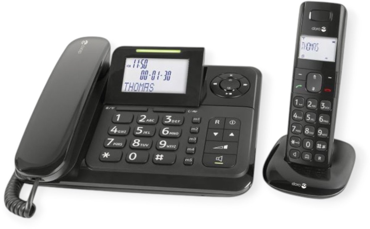 Doro Comfort 4005 - Duo DECT telefoon - Zwart