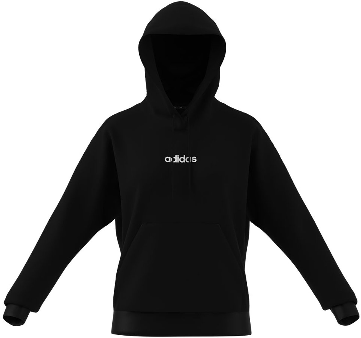 Adidas Essentials Linear Fleece Hoodie L Vrouw Zwart