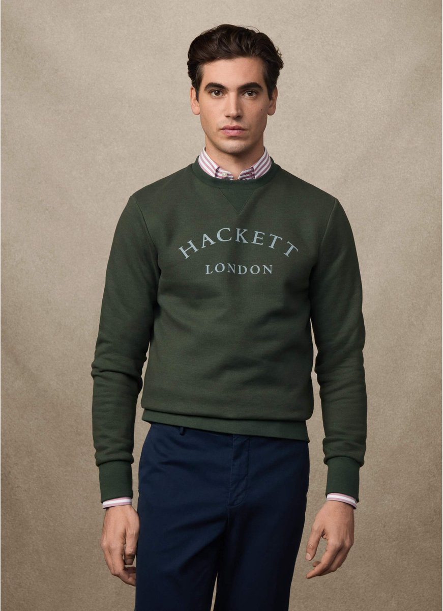 Hackett Heritage Ess Aw Sweatshirt Groen M Man