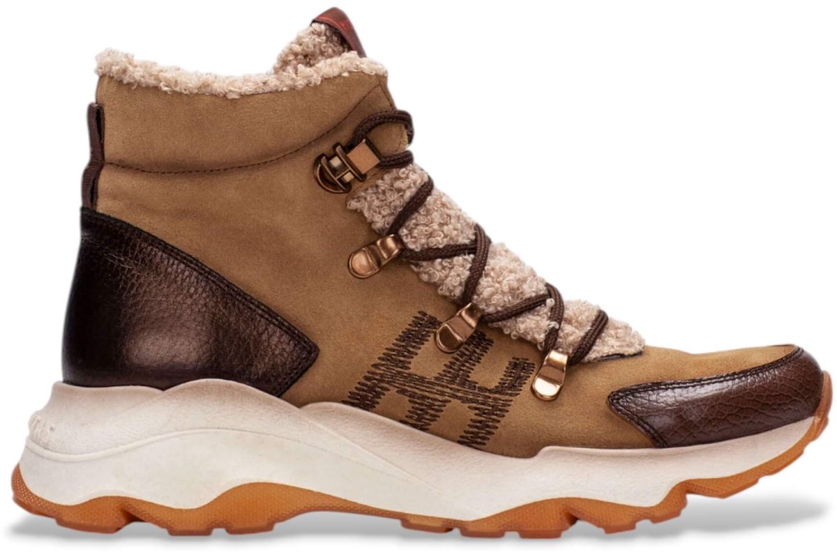 Hispanitas Bruine Nepal Leren Sneakers