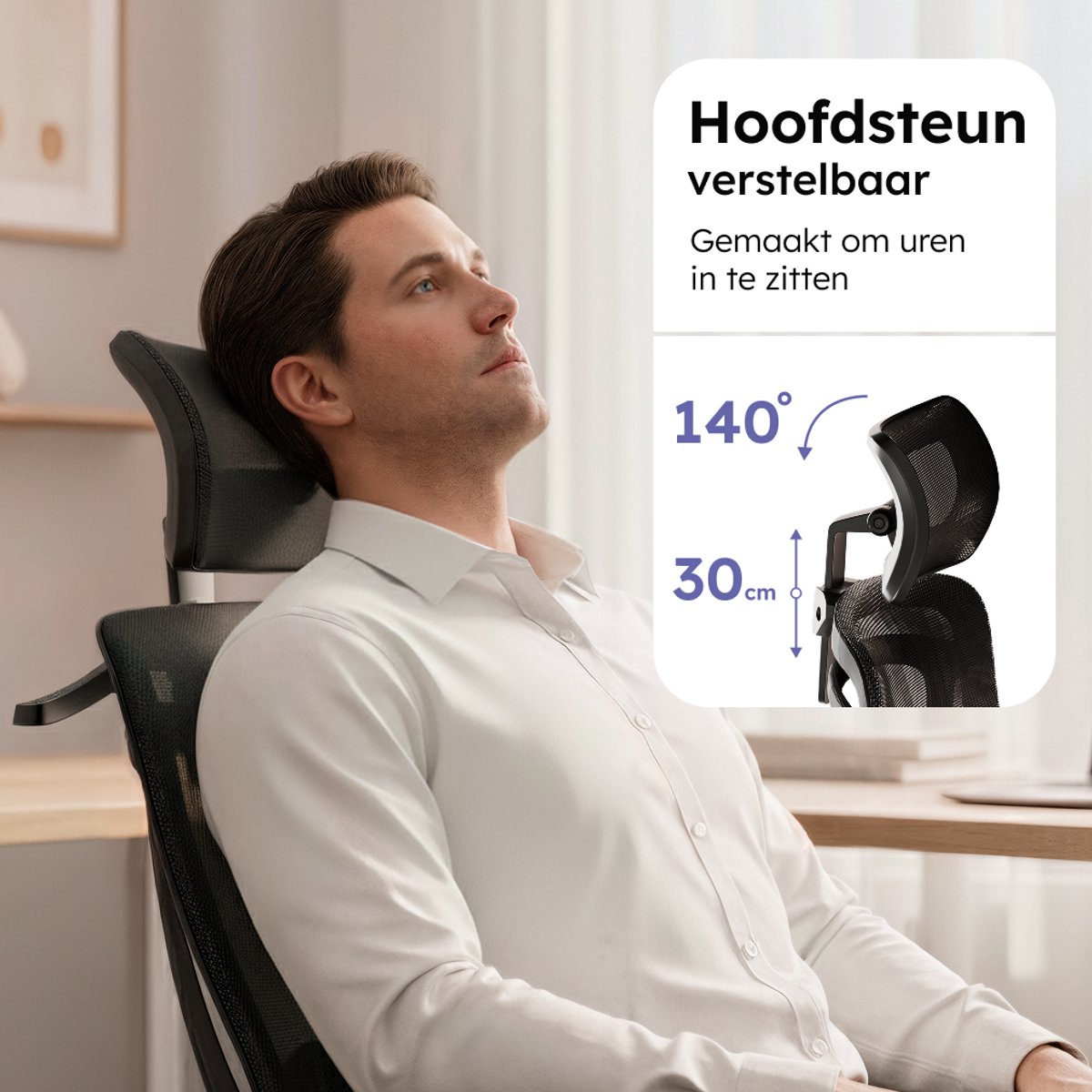 Roveo Ergonomische Bureaustoel - Office Gaming Chair - Volwassenen Game Stoel - Gamestoel - Zwart – foto 5