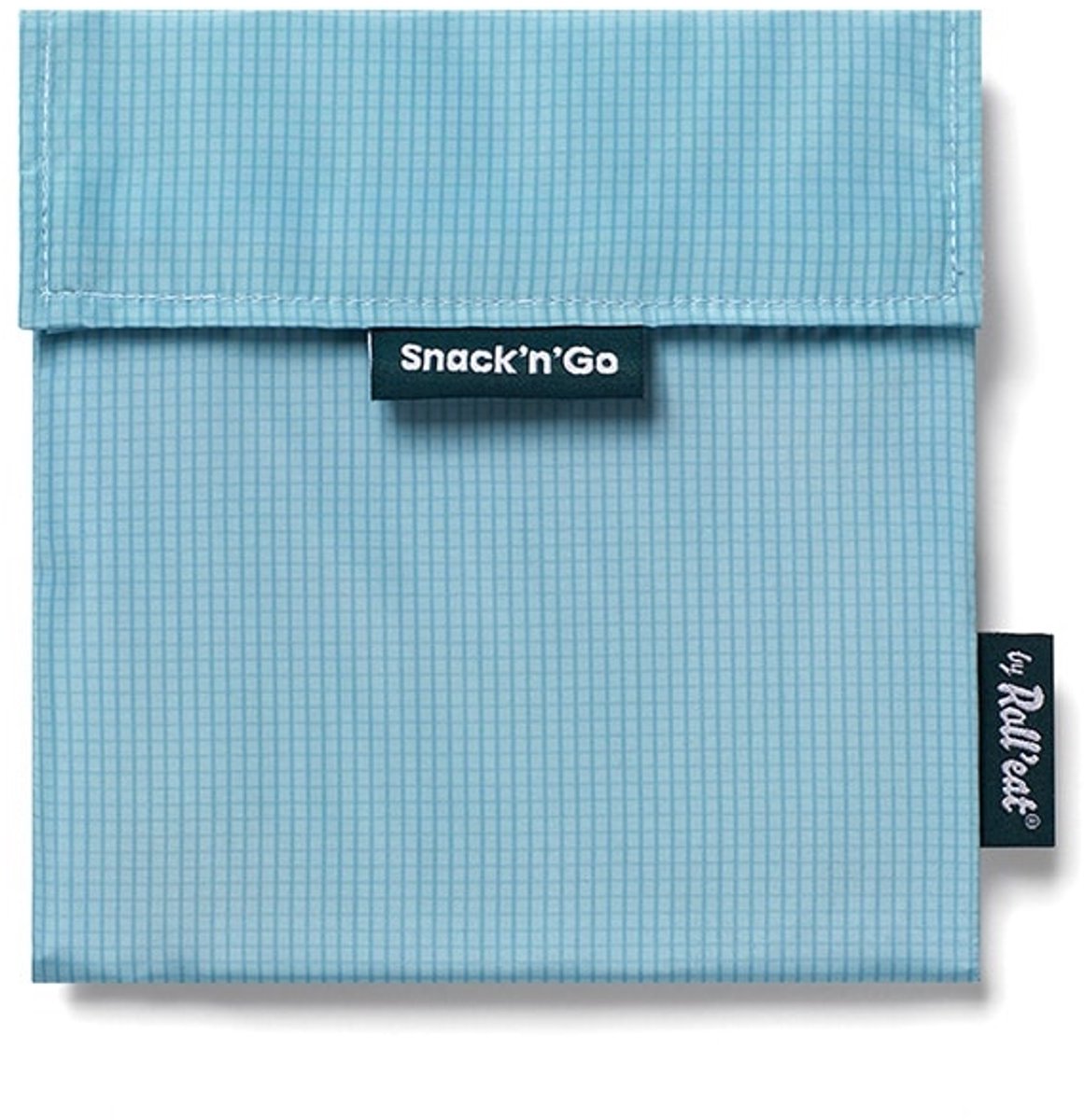Snack'n'Go Active Zilver Blauw - Herbruikbaar Boterhamzakje en Snackverpakking - Sluiting met klittenband - BPA-vrij - Waterdichte binnenlaag - Wasbaar tot 60°C