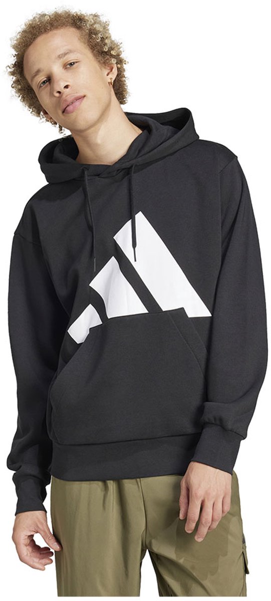 Adidas Essentials Big Logo Fleece Hoodie L Man Zwart