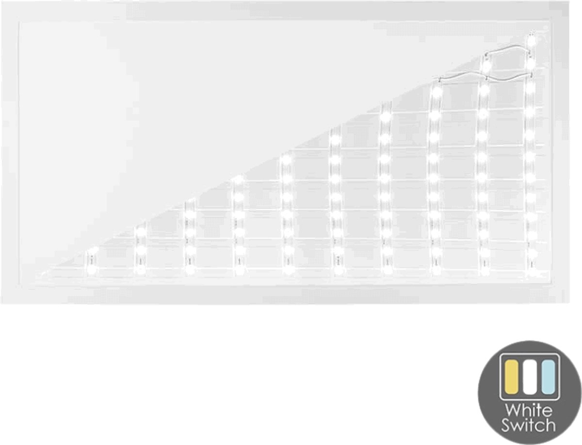 LED Paneel 120x60 - UGR <21 - 50W - 100 Lm/W - 3000K/4000K/5000K - White Switch - 3 Jaar Garantie