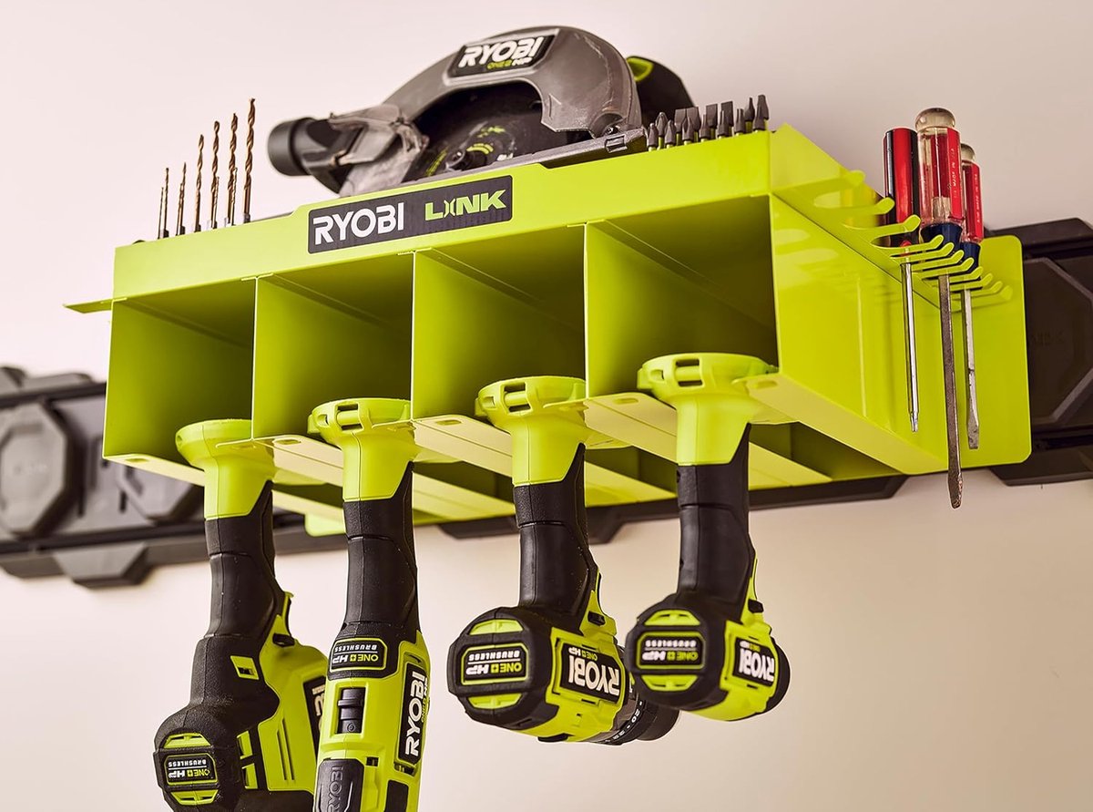 RYOBI LINK Opbergsysteem RSLW401 Wandplank voor ONE+ Gereedschap (draagvermogen tot 22,7 kg)
