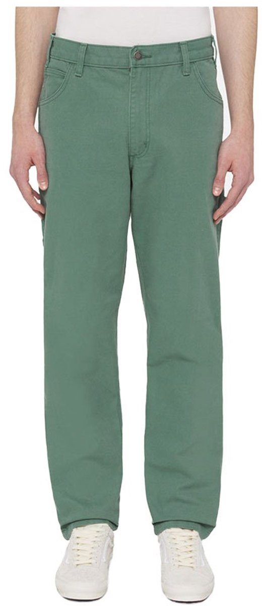 Dickies Duck Carpenter Broek 28 Man Stone Washed Dark Forest