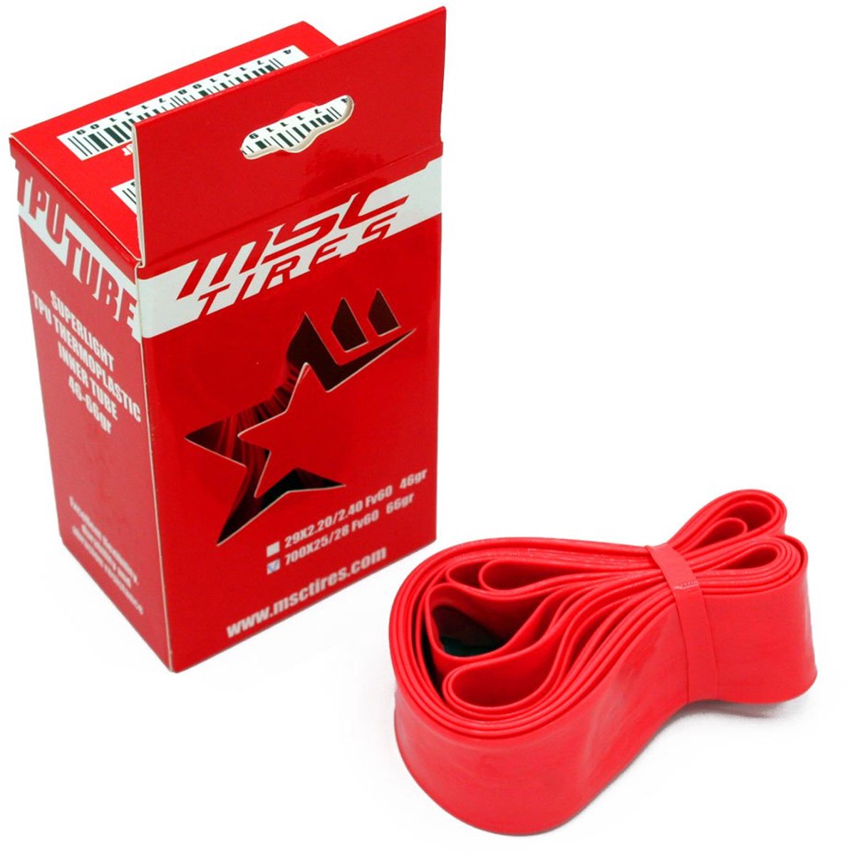 Msc Tpu Road Presta 60 Mm Binnenband Rood 700C / 25-32