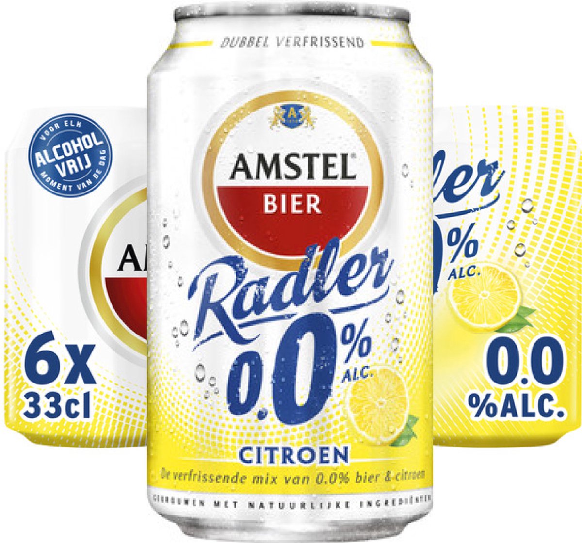 Amstel Radler Citroen 0.0% Blikjes - 6-pack - 33cl