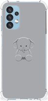 Telefoonhoesje Geschikt voor Samsung Galaxy A13 (4G) TPU Case met transparante rand Baby Olifant
