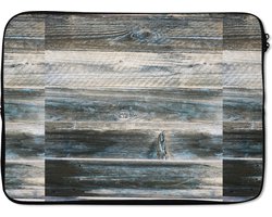 Laptophoes 13 inch - Vintage - Patroon - Hout - Laptop sleeve