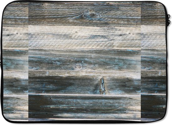 Laptophoes 13 inch - Vintage - Patroon - Hout - Laptop sleeve