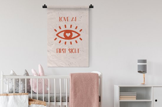 Tapisserie - Toile murale - Coup de foudre - Dictons - Citations - Couple - 60x90 cm - Tapisserie