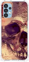 Anti Shock hybrid Case Geschikt voor Samsung Galaxy A13 (4G) Telefoonhoesje met doorzichtige rand Skullhead