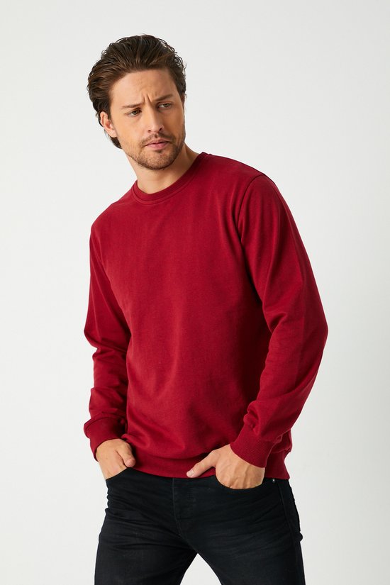 Comeor Sweater heren - bordeaux rood - sweatshirt trui - L