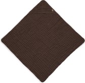 Jollein - Badcape Wrinkled - Bruin - 100% Badstof Katoen - Baby Handdoek met Badcape, Omslagdoek, Badponcho - 75x75 cm