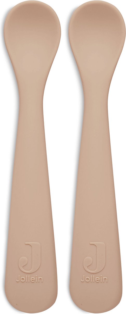 Jollein - Lepeltje (Pale Pink) - Siliconen - Baby Lepel, Baby Servies - 2 stuks - 6-18 maanden van Jollein — afbeelding 3