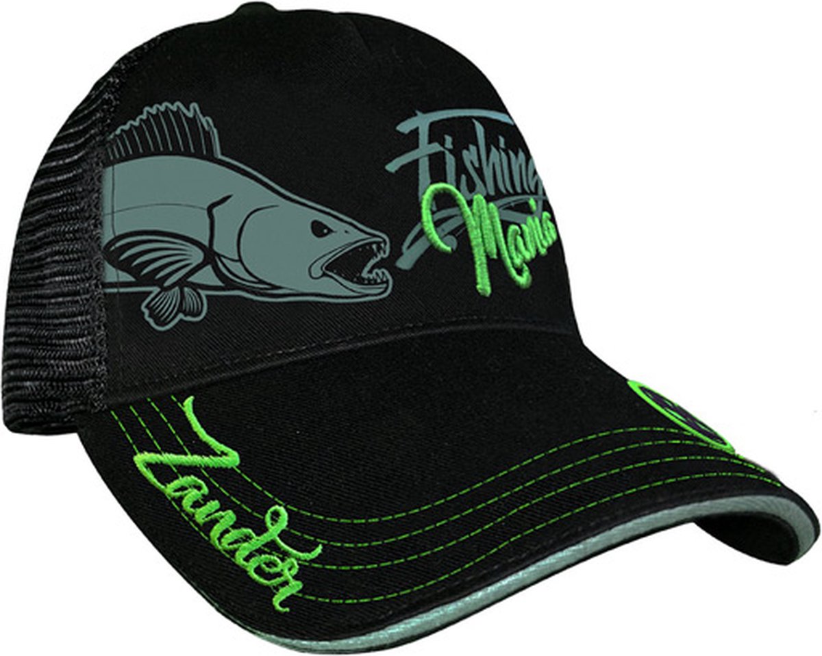 Hotspot Design Cap Zander Mania - Black - Pet - Groen