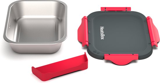 Boîte à lunch électrique Faitron Heatsbox Style - Boîte à lunch - Adultes - Acier inoxydable - Différents compartiments - Avec application smartphone - 220v - Pour repas chauds