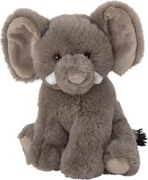Pluche knuffel olifant van 16 cm - Speelgoed knuffeldieren