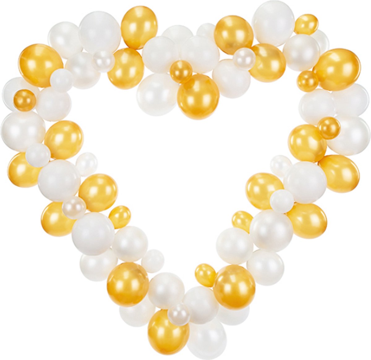 Frame Hart Wit & Goud - 160 centimeter