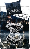 KD® - Harry Potter Hogwarts - Dekbedovertrek - Eenpersoons - 140 x 200 cm - Katoen