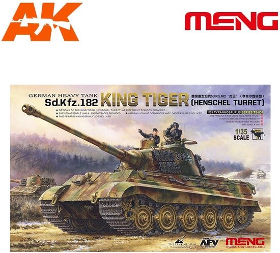 Maquette Char King Tiger Takom 1/35 - Tourelle Henschel Avec Zimmerit - Neuf