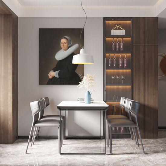 Artaza Toile Peinture Portrait d'Adriana Croes - Johannes Cornelisz. Verspronck - 80x100 - Groot - Art - Impression sur toile