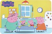 Placemat voor kinderen Peppa Pig 43 x 28 cm - Eten en knutsel placemat voor jongens en meisjes
