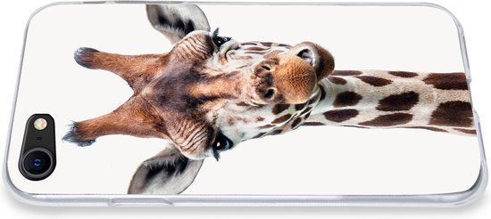 Coque iPhone 7 - Chambre de Chambre de bébé - Girafe - Tête - Portrait - Gros plan - Chambre de bébé - Chambre à coucher - Coque de téléphone en Siliconen -