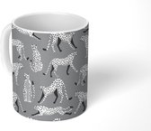 Mok - Koffiemok - Cheetah - Patroon - Kat - Mokken - 350 ML - Beker - Koffiemokken - Theemok