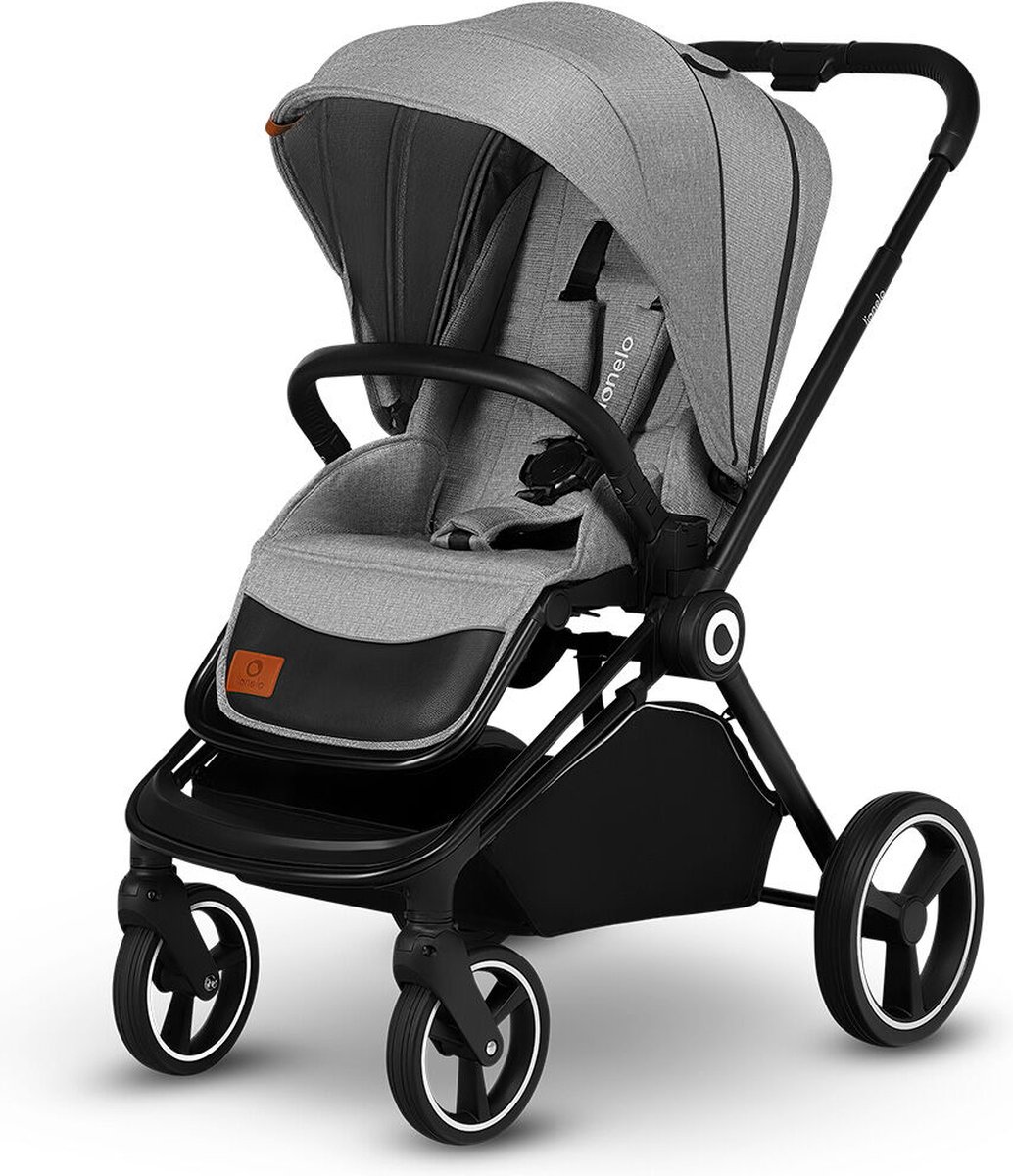 LIONELO Mika poussette bébé confort 3 en 1, poussette compacte, nacelle,  siège auto, porte-bébé, moustiquaire, un chauffe-pieds un habillage de  pluie