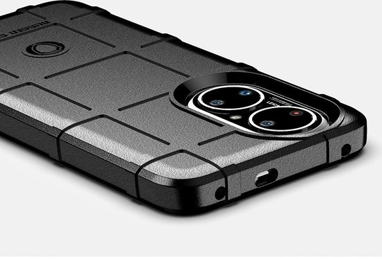 Case2go - Coque adaptée pour Huawei P50 - Pare- Bumper en TPU Heavy Armor - Coque arrière - Blauw