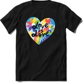 Love is love | Pride T-Shirt Heren - Dames - Unisex | LHBTI / LGBT / Gay / Homo / Lesbi |Cadeau Shirt | Grappige Love is Love Spreuken - Zinnen - Teksten Maat S