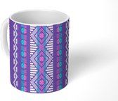 Mok - Koffiemok - Breien - Waves - Patronen - Neon - Mokken - 350 ML - Beker - Koffiemokken - Theemok