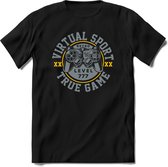 Virtual Sport | Gaming kado T-Shirt heren - dames | Staal-Geel | Perfect game pc cadeau shirt | Grappige console spreuken - zinnen - teksten Maat XXL