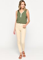 LOLALIZA Slimfit broek - Beige - Maat 44