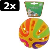 2x PLASTIC KNAAGD BAL+ BEL 12,5CM