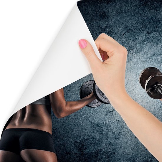 Fotobehang Gespierde Man Een Atletische Vrouw - Vliesbehang - 416 x 254 cm