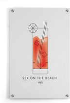 Walljar - Sex On The Beach Cocktail - Muurdecoratie - Plexiglas schilderij