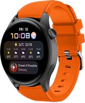 Siliconen Smartwatch bandje - Geschikt voor  Huawei Watch 3 - Pro siliconen bandje - oranje - Strap-it Horlogeband / Polsband / Armband