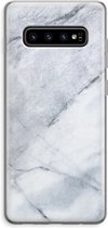 Case Company® - Samsung Galaxy S10 Plus hoesje - Witte marmer - Soft Cover Telefoonhoesje - Bescherming aan alle Kanten en Schermrand