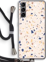 Case Company® - Samsung Galaxy S21 hoesje met Koord - Terrazzo N°23 - Telefoonhoesje met Zwart Koord - Bescherming aan alle Kanten en Over de Schermrand